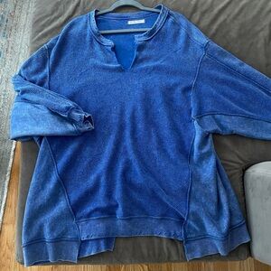 Free People blue crewneck